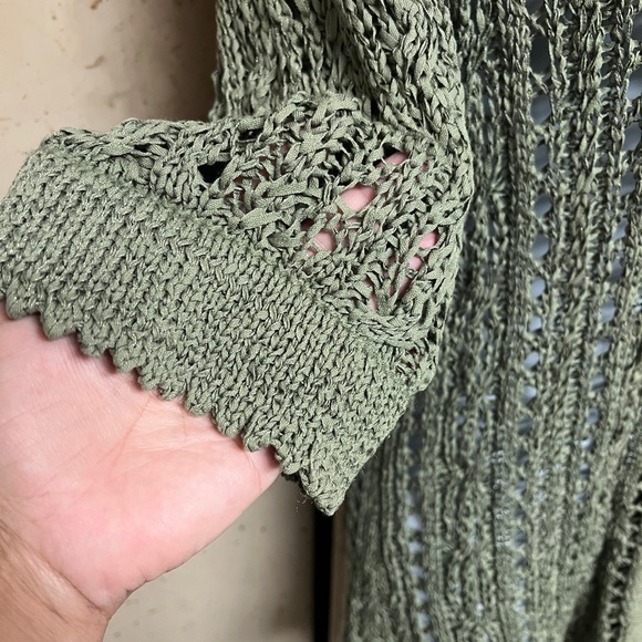 Susan Bristol Cotton/Nylon Open Weave Sweater Size M - Picture 3 of 8